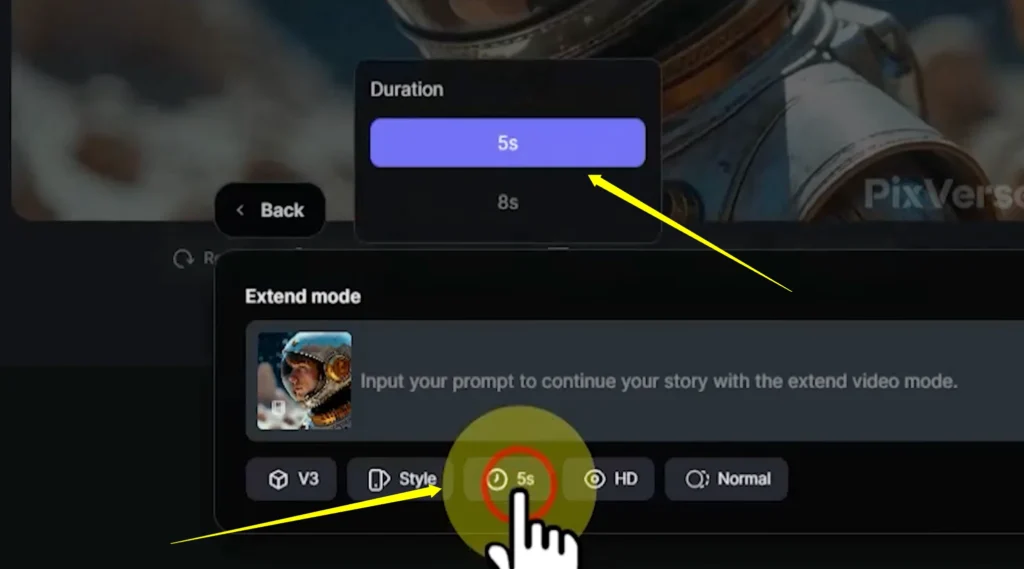 Pixverse v3 extend video