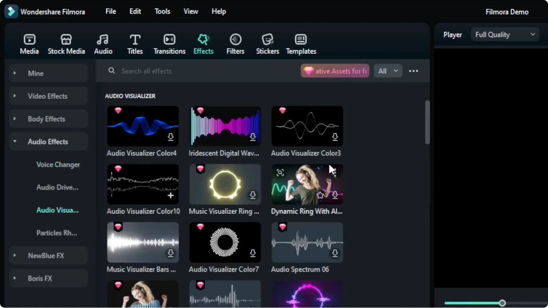 How to Add AI Audio Visualizer in Filmora screenshot 1