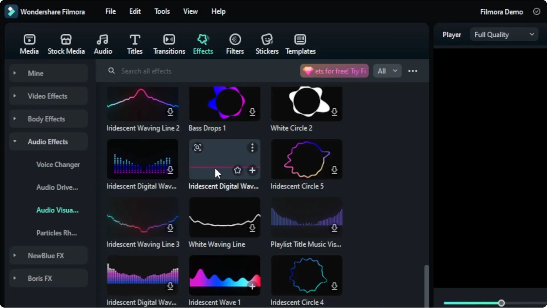 How to Add AI Audio Visualizer in Filmora screenshot 2