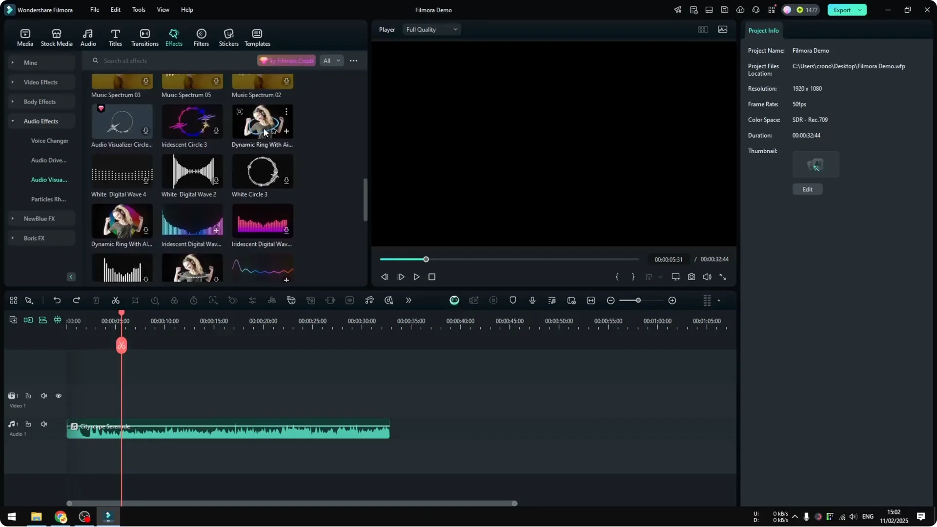 How to Add AI Audio Visualizer in Filmora screenshot 3