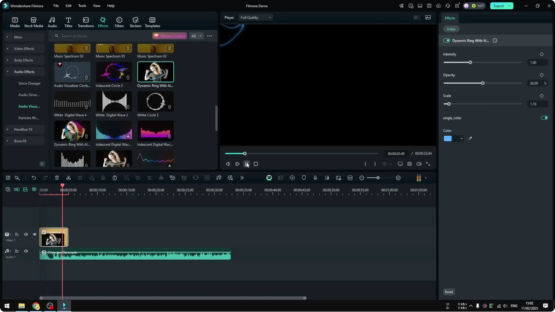 How to Add AI Audio Visualizer in Filmora screenshot 4