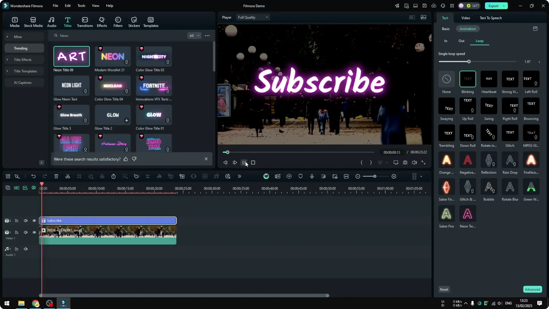 How to Add Glowing Neon Text Effect in Filmora screenshot 10