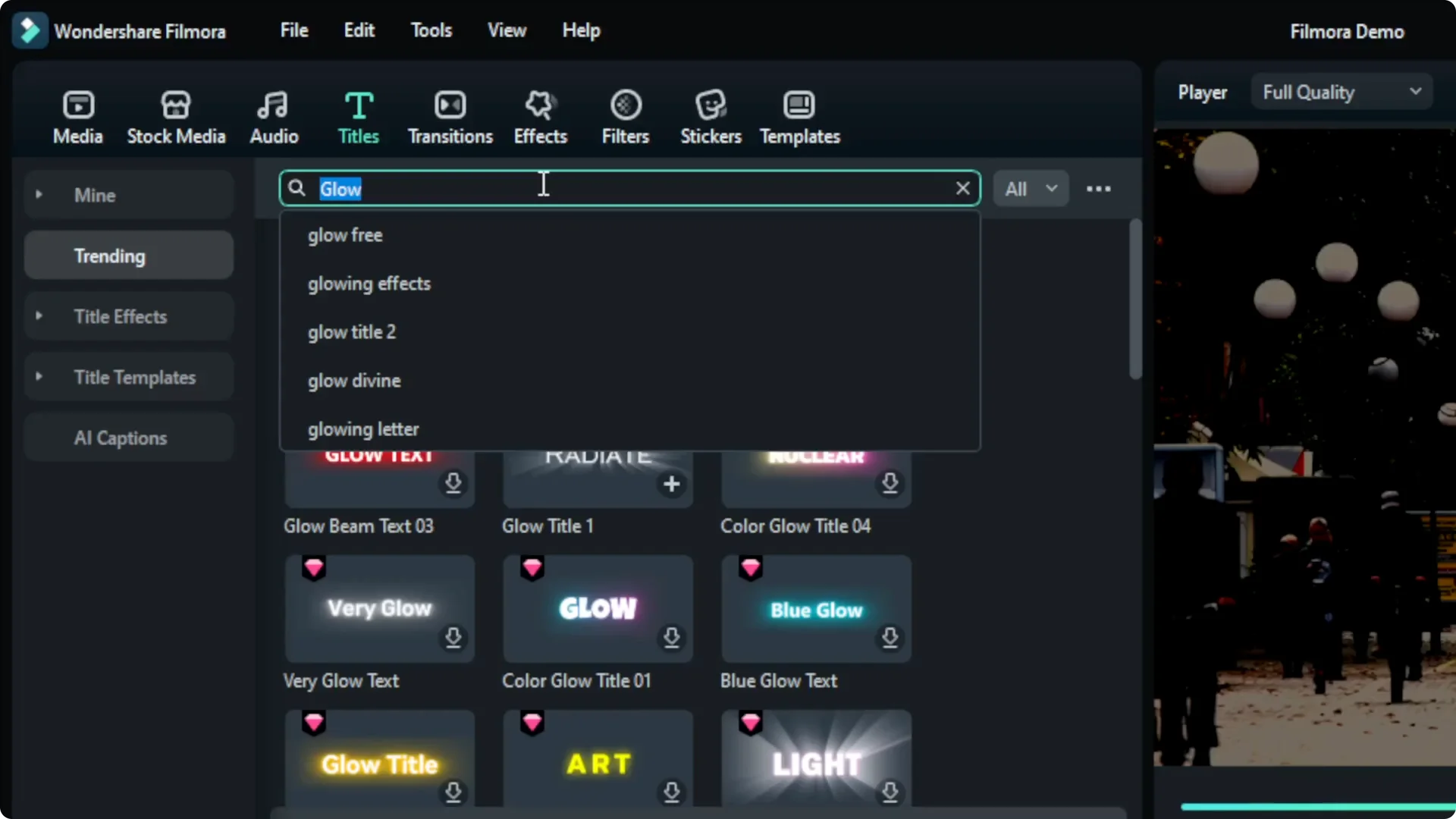How to Add Glowing Neon Text Effect in Filmora screenshot 3