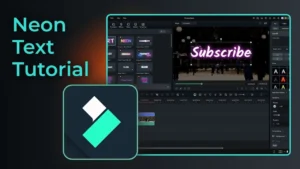 How to Add Glowing Neon Text Effect in Filmora - Featured Image