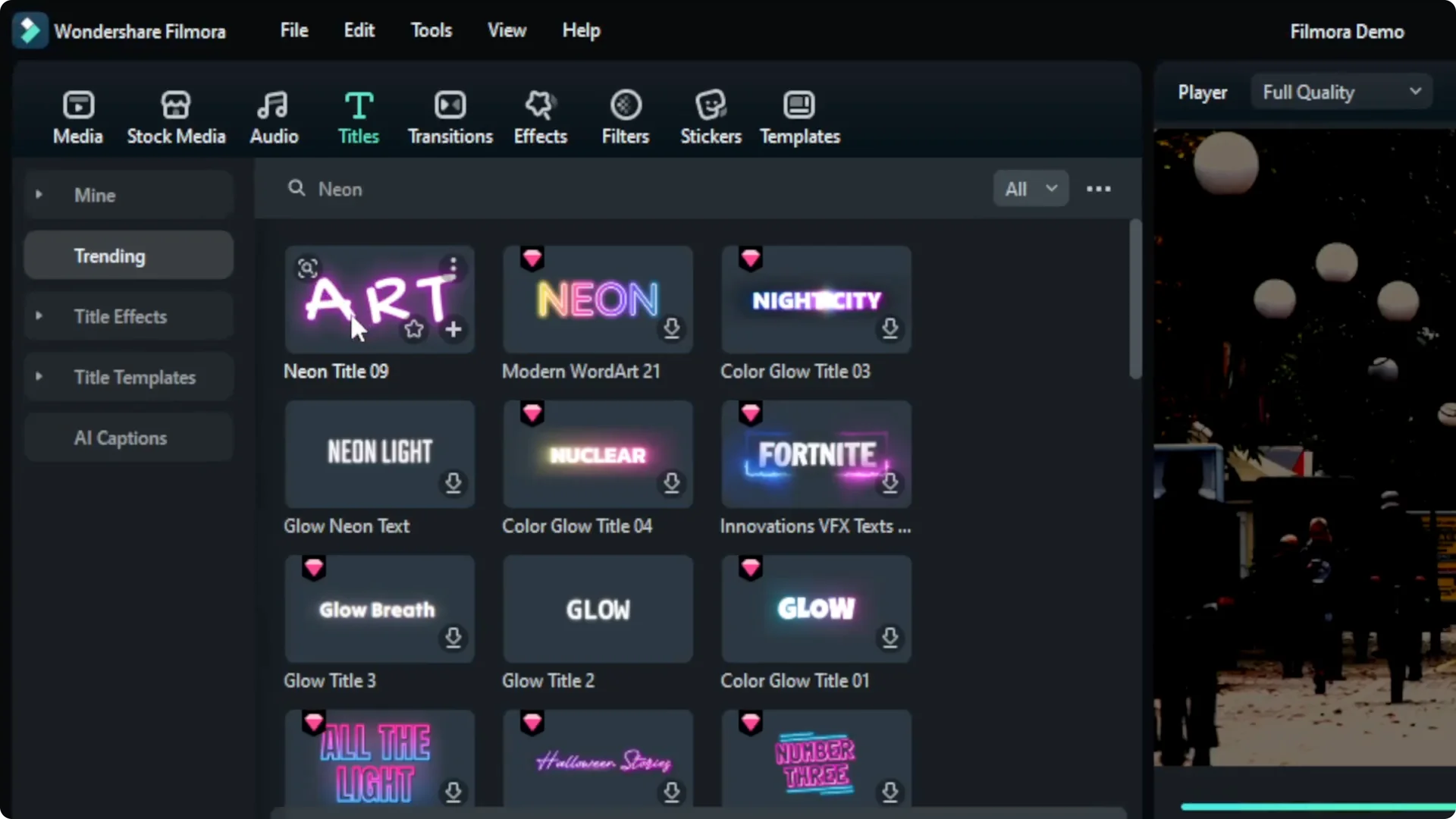 How to Add Glowing Neon Text Effect in Filmora screenshot 4