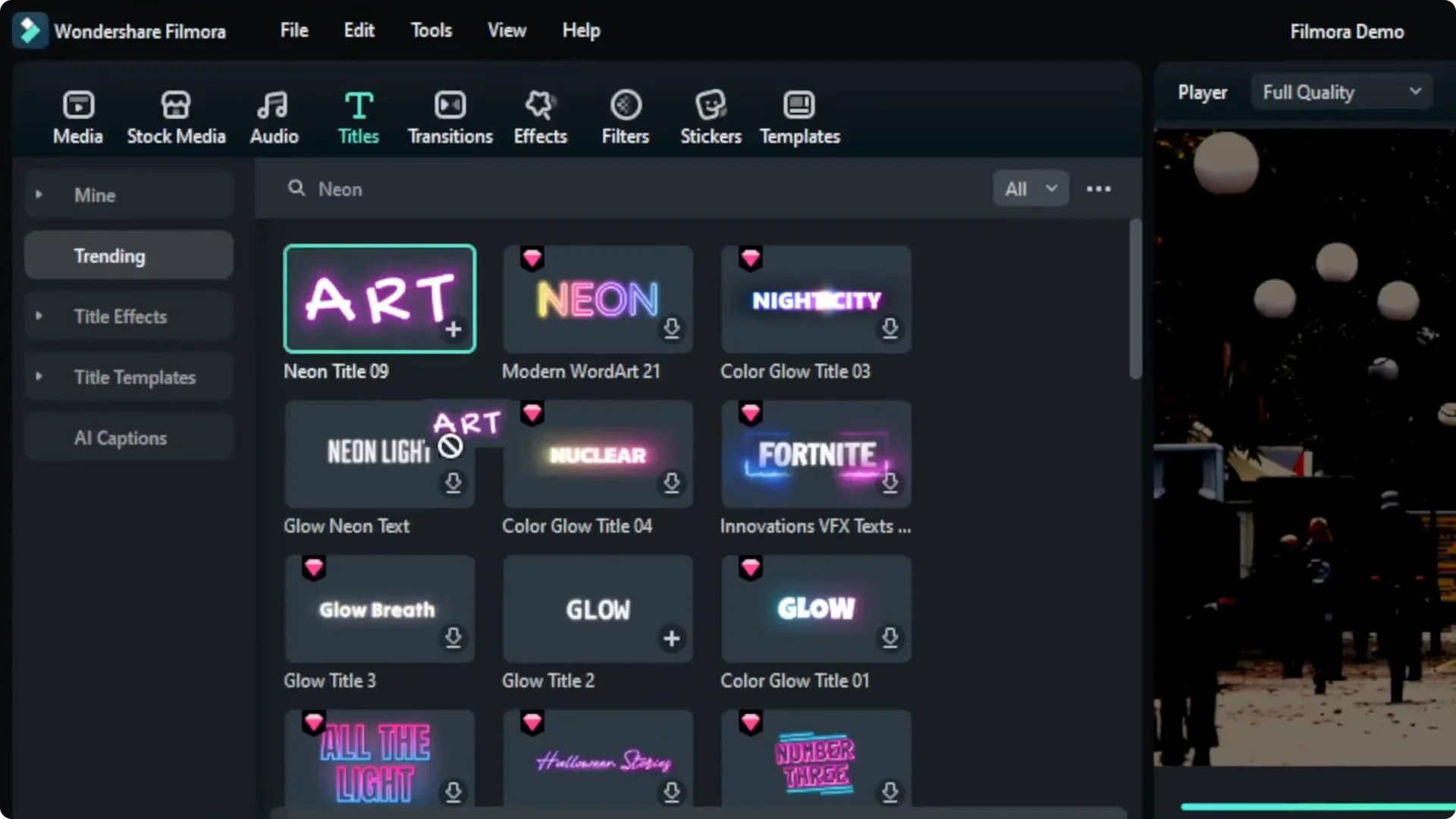 How to Add Glowing Neon Text Effect in Filmora screenshot 5