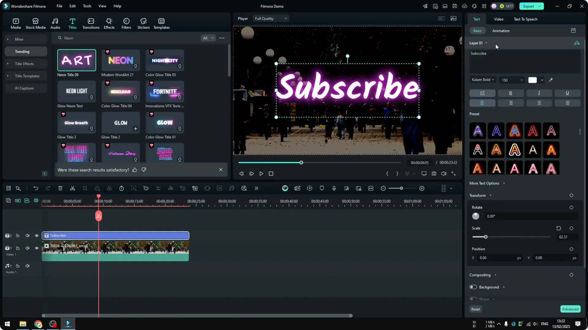 How to Add Glowing Neon Text Effect in Filmora screenshot 7