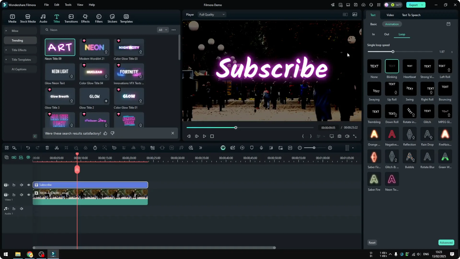How to Add Glowing Neon Text Effect in Filmora screenshot 9
