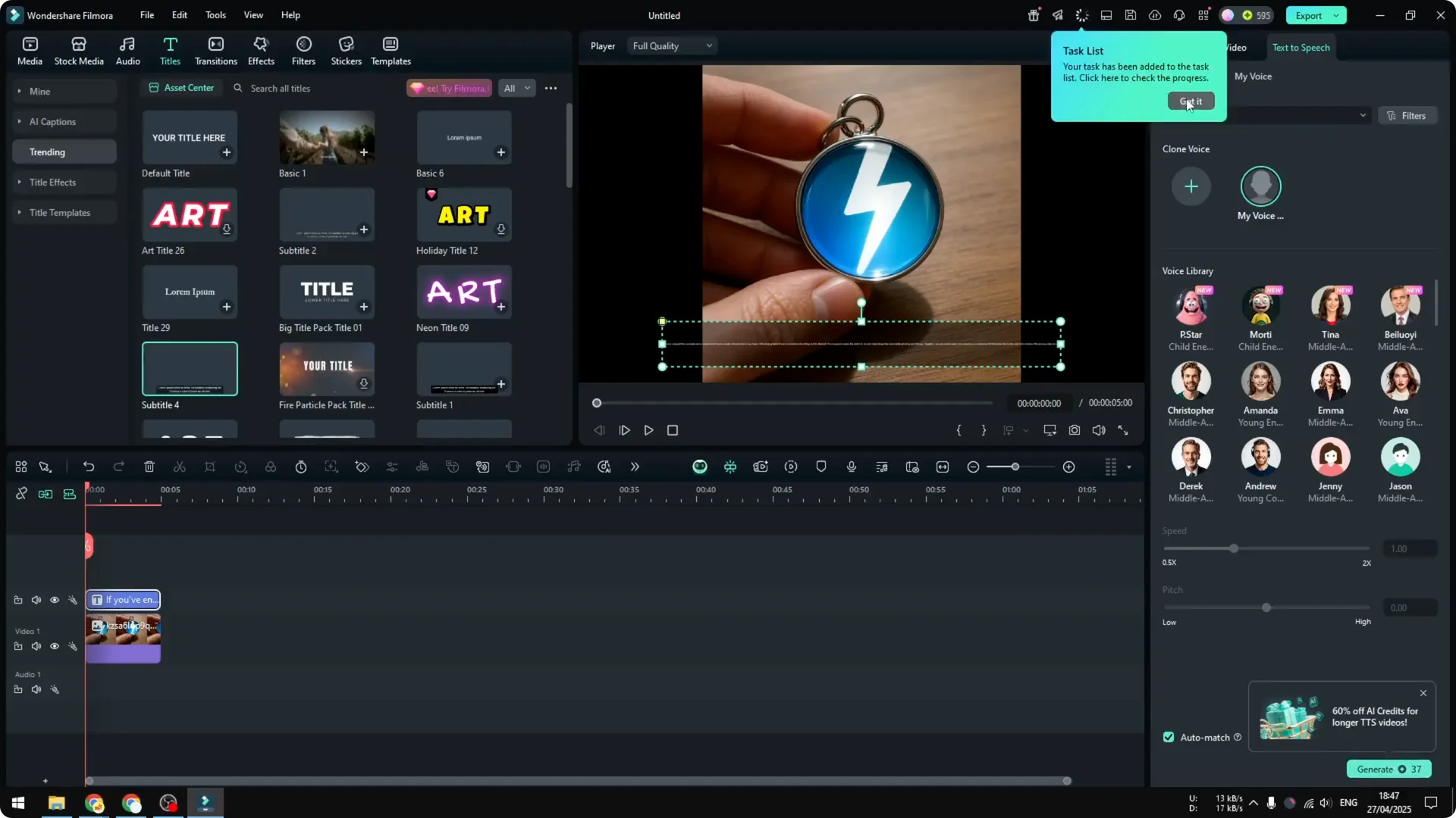 How to Clone Your Voice in Filmora AI screenshot 12