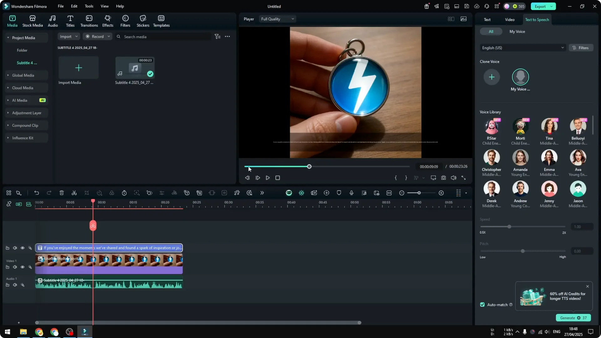 How to Clone Your Voice in Filmora AI screenshot 13