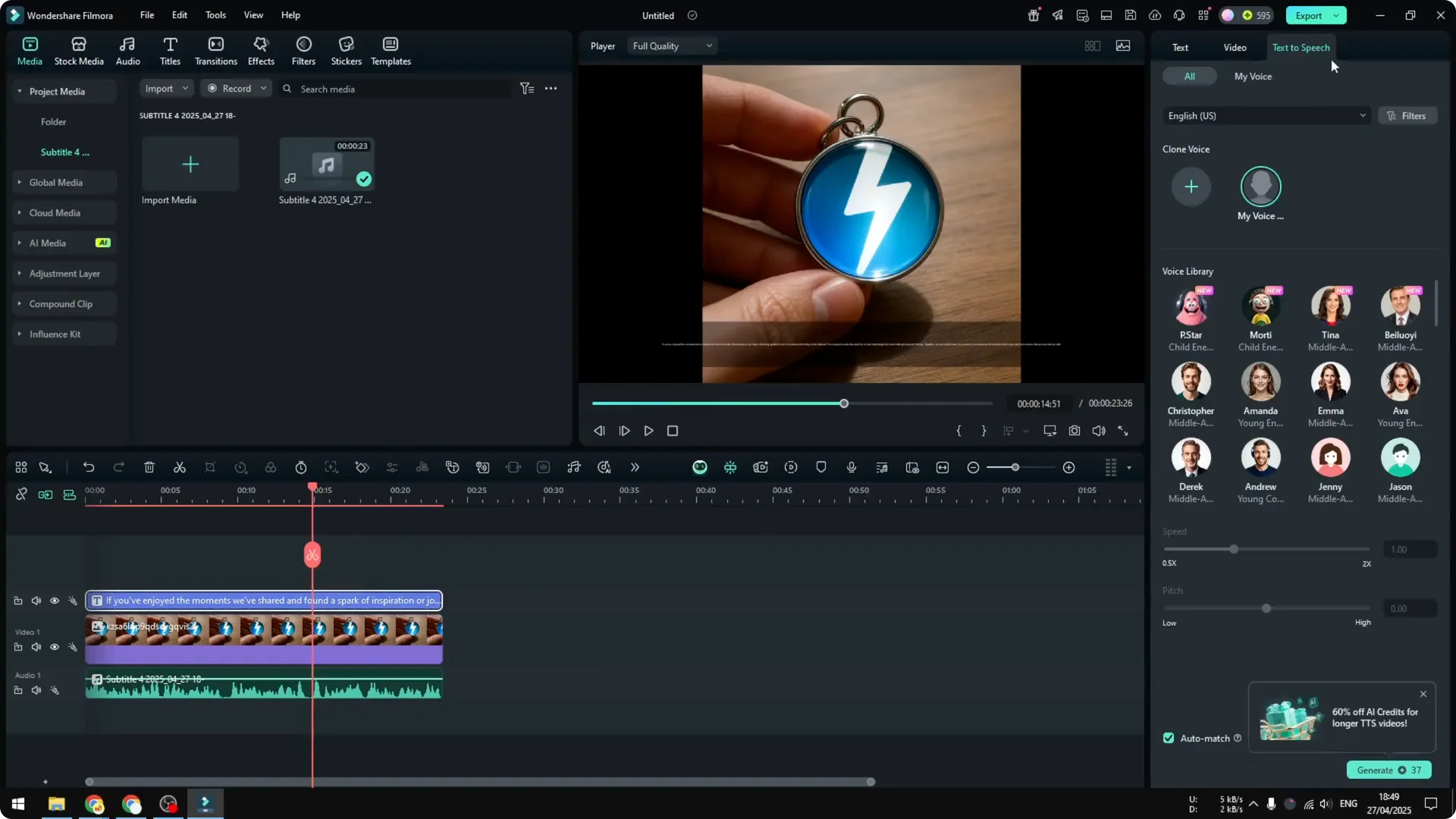 How to Clone Your Voice in Filmora AI screenshot 14