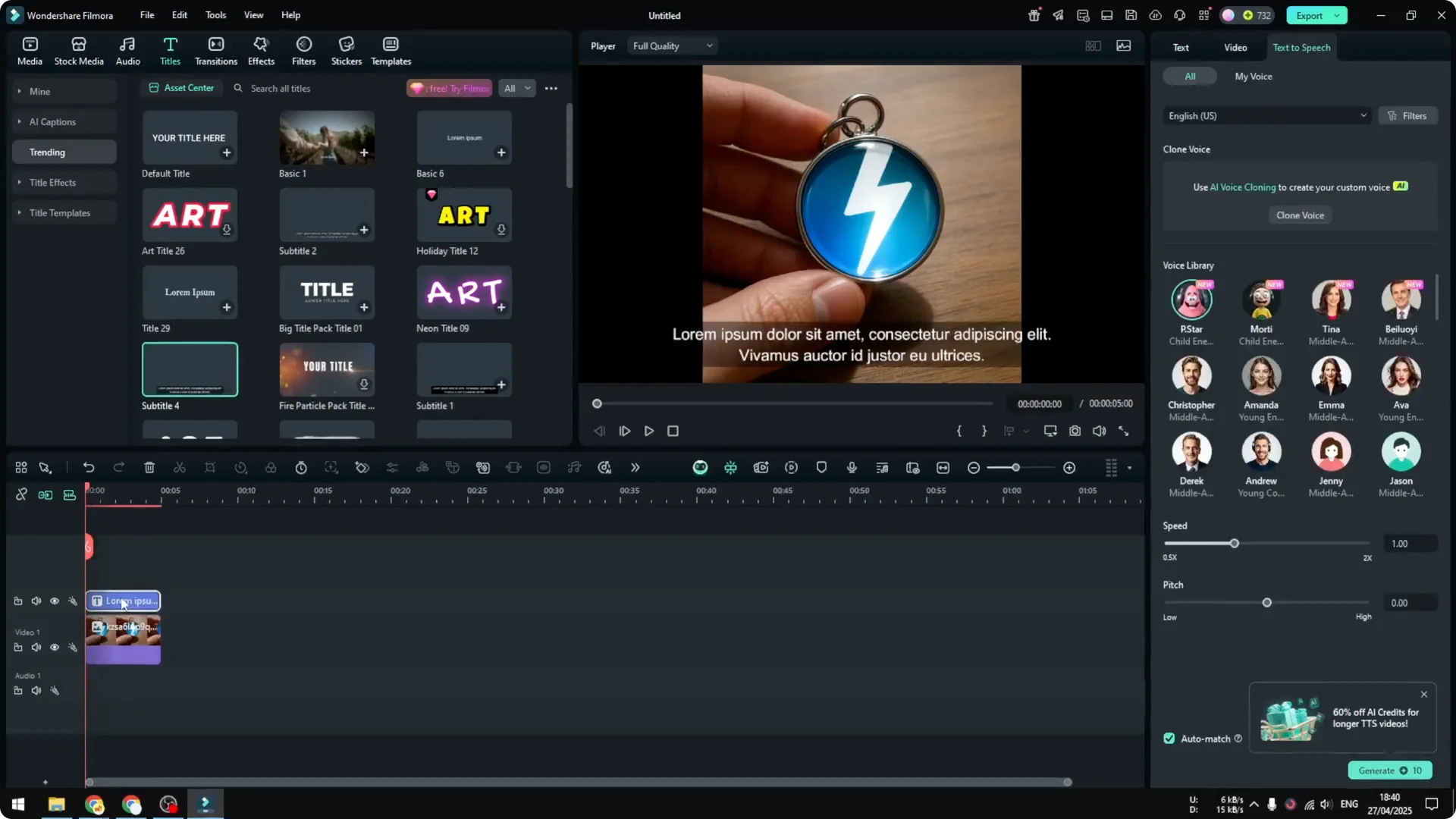 How to Clone Your Voice in Filmora AI screenshot 2