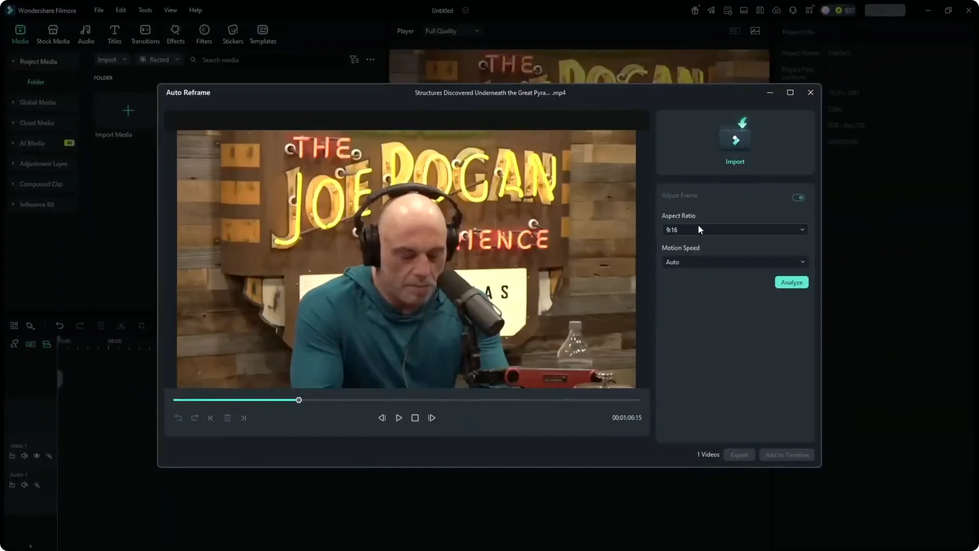 How to Convert Long Videos into Viral Clips Using Filmora AI screenshot 2