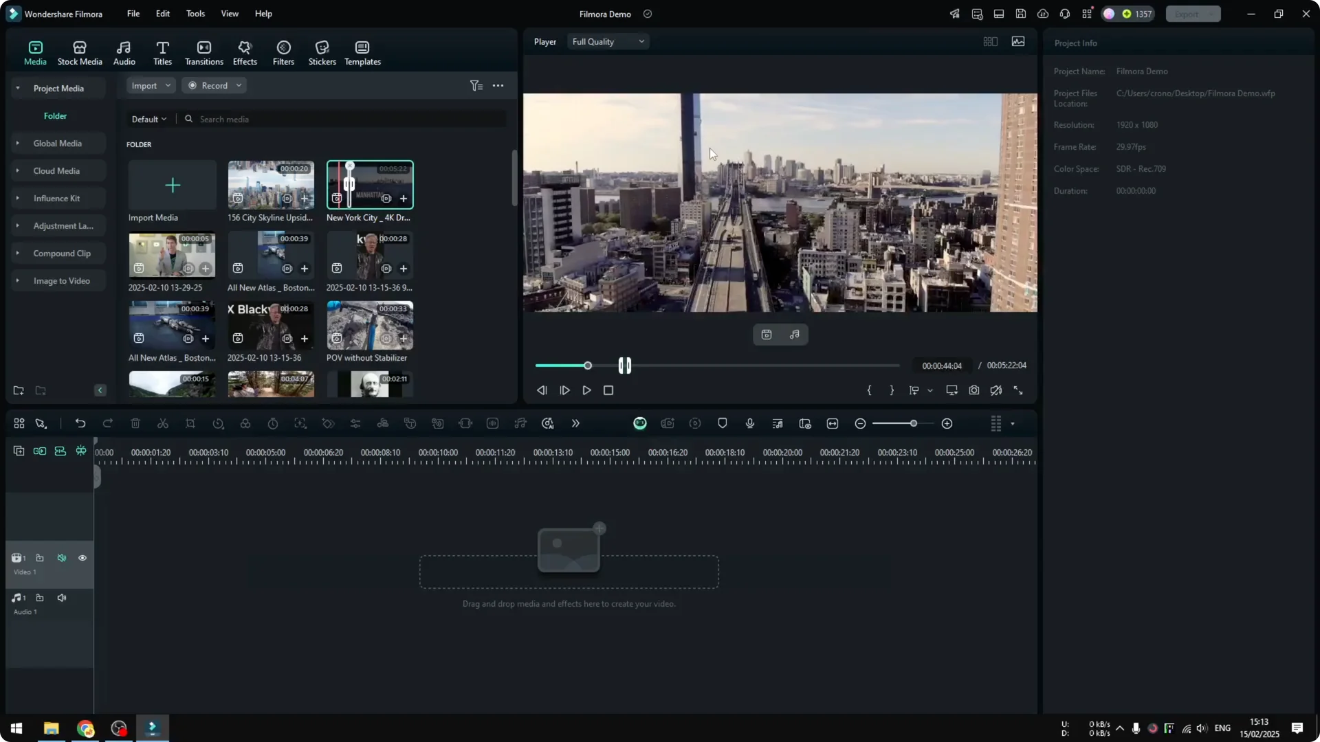 How to Create Cool Upside Down City Effect in Filmora with AI screenshot 2