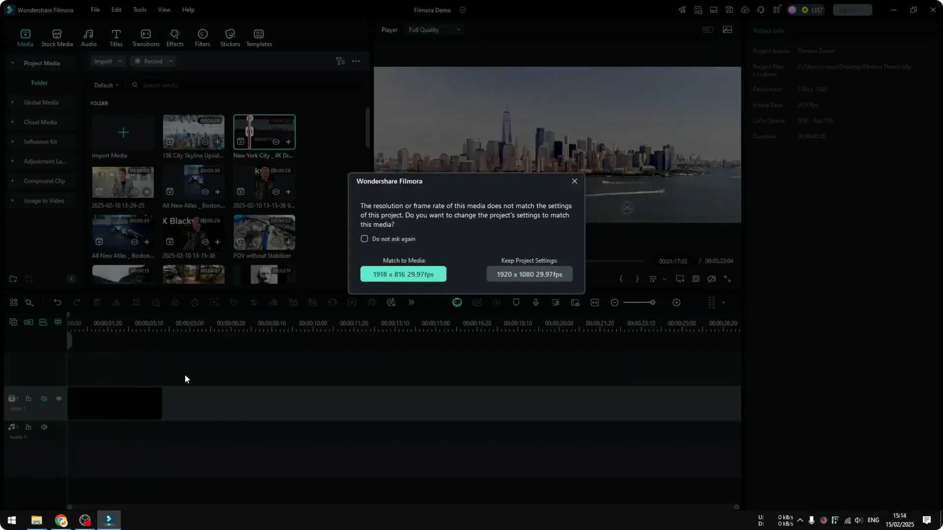 How to Create Cool Upside Down City Effect in Filmora with AI screenshot 3