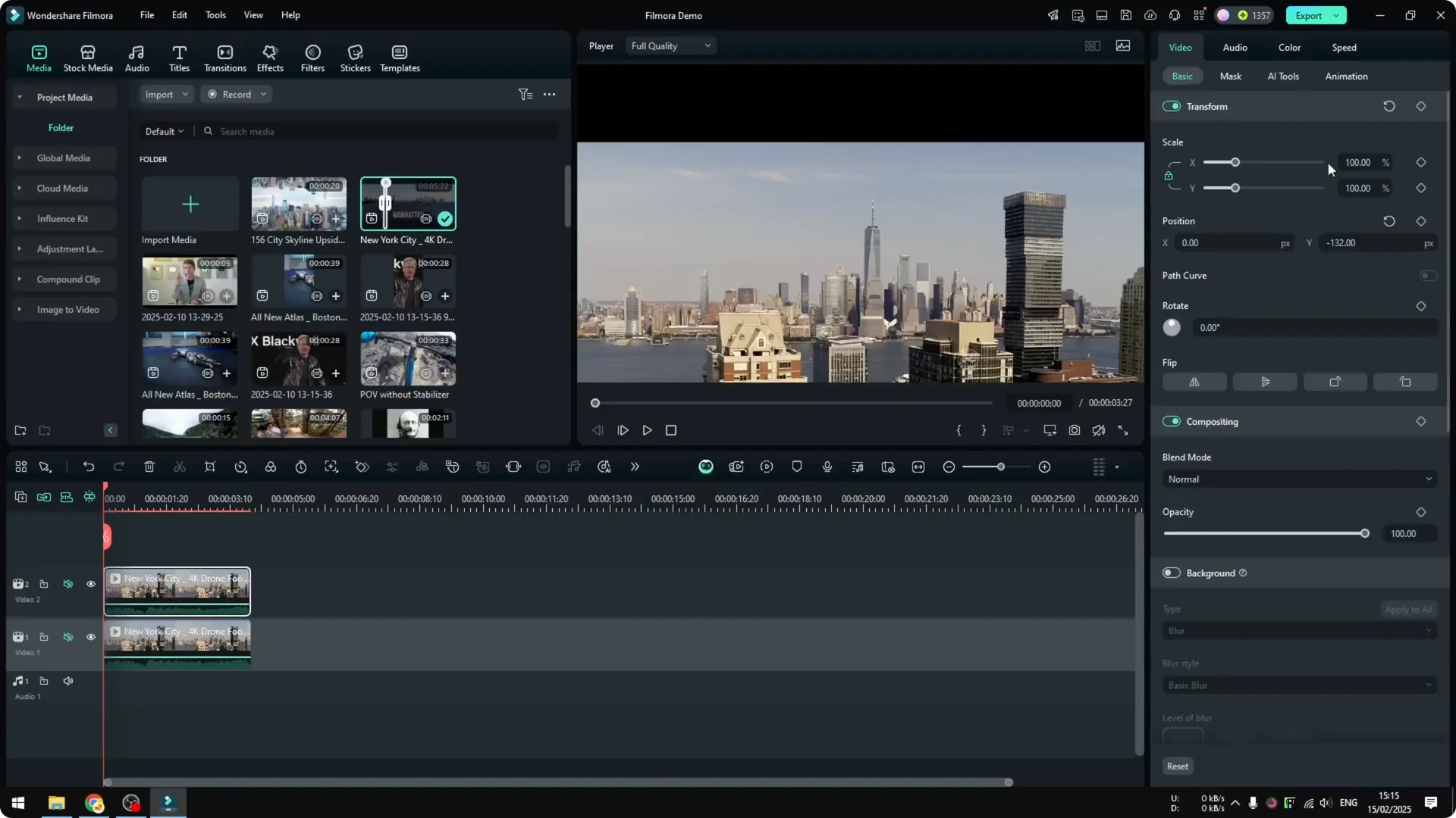 How to Create Cool Upside Down City Effect in Filmora with AI screenshot 6