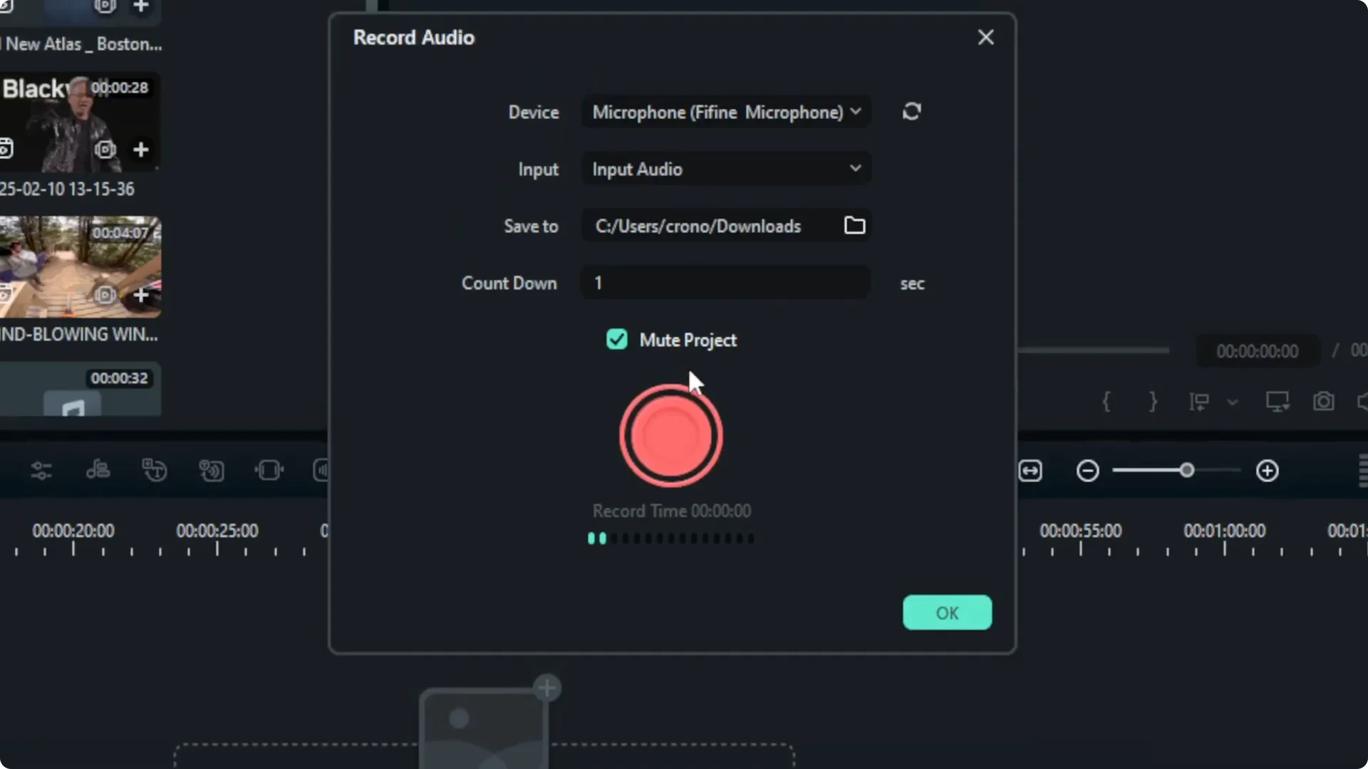 How to Record Your Own Voice in Filmora and Enhance it with AI screenshot 3