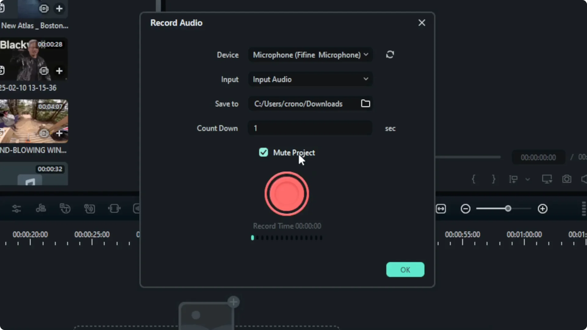 How to Record Your Own Voice in Filmora and Enhance it with AI screenshot 4