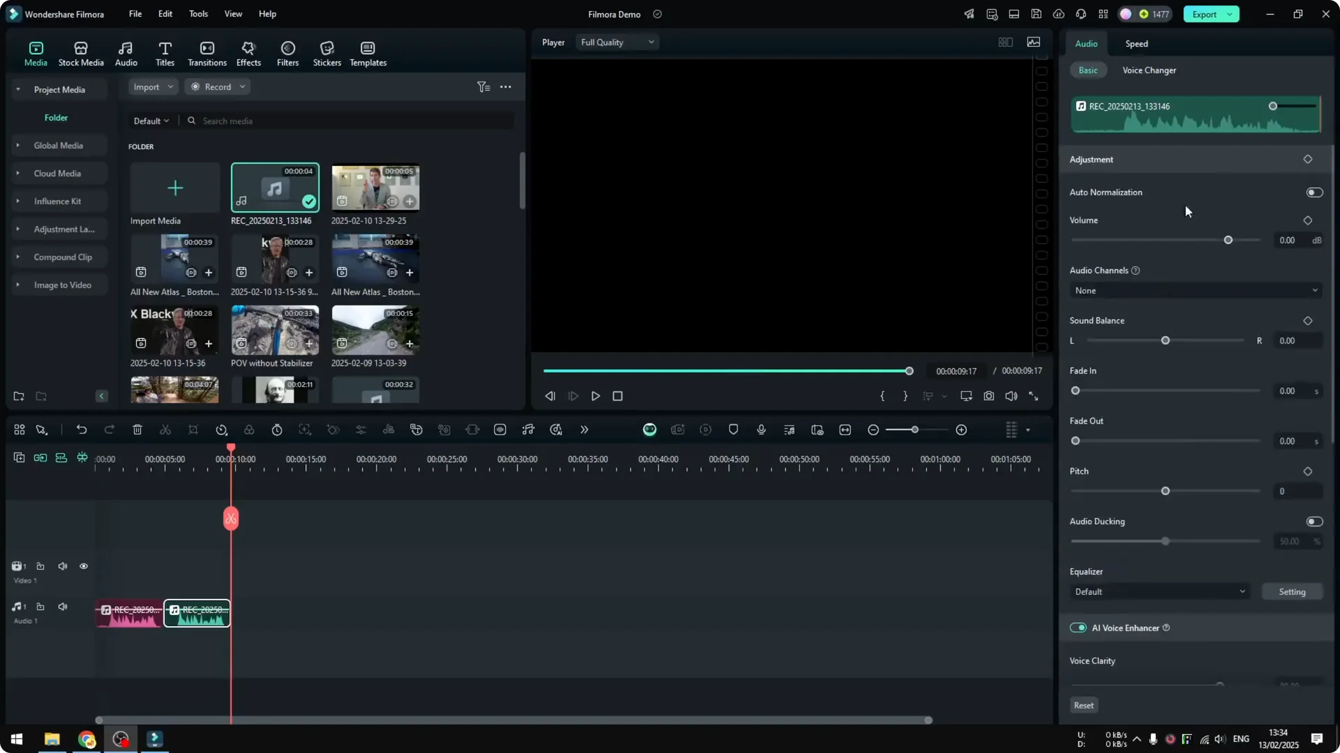 How to Record Your Own Voice in Filmora and Enhance it with AI screenshot 9