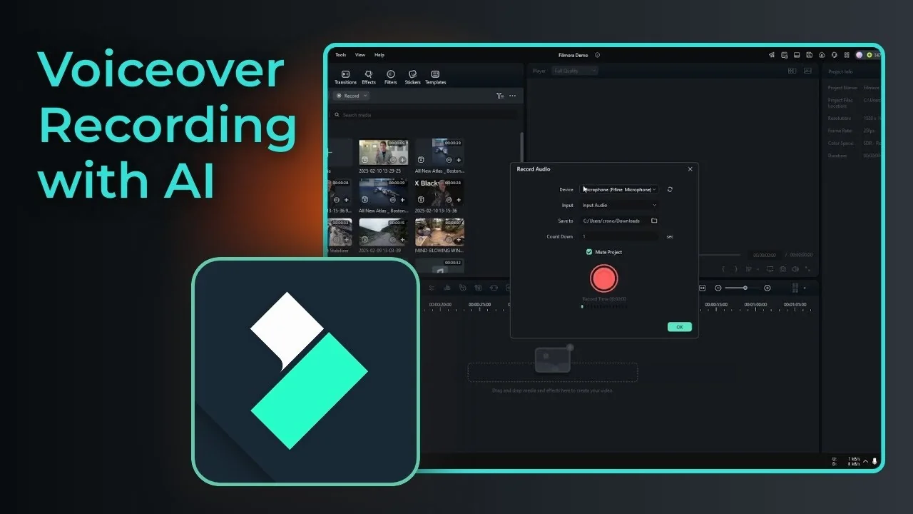 How to Record Your Own Voice in Filmora and Enhance it with AI - Featured Image