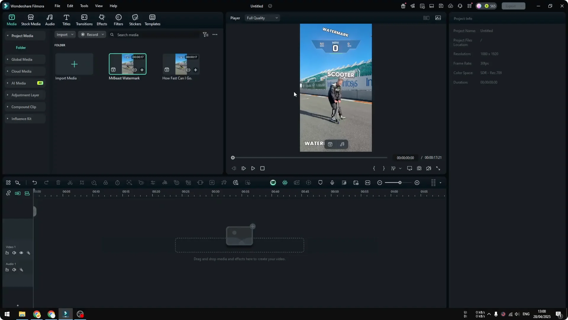 How to Remove Moving Watermark Using Filmora AI screenshot 1