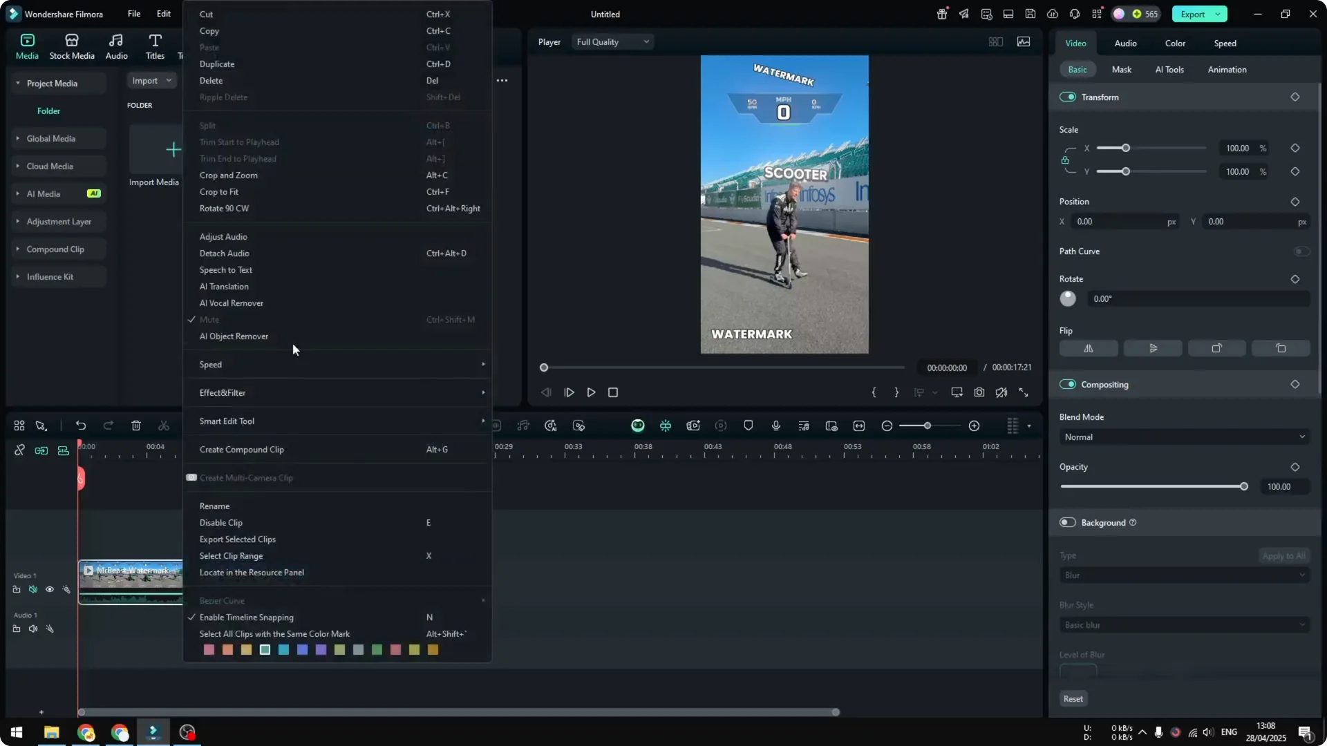 How to Remove Moving Watermark Using Filmora AI screenshot 3