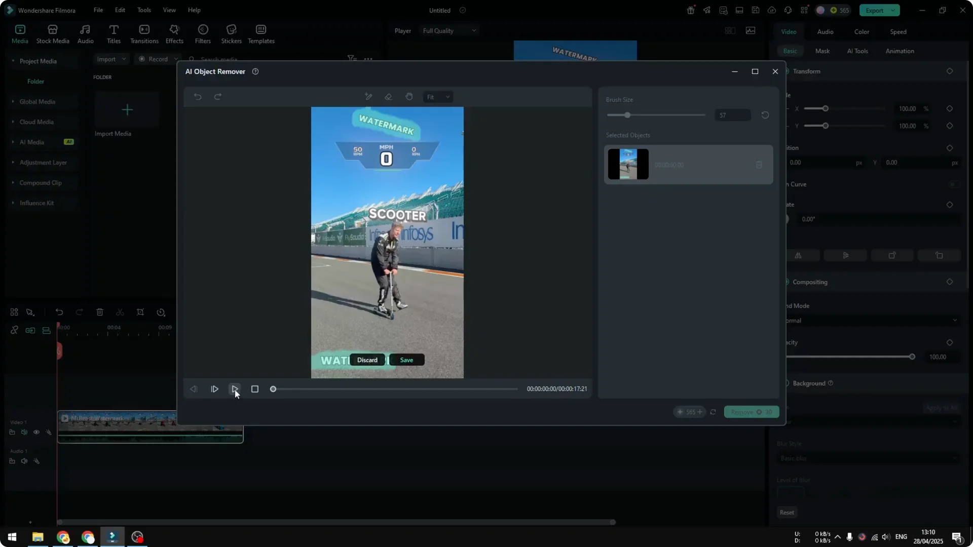 How to Remove Moving Watermark Using Filmora AI screenshot 8