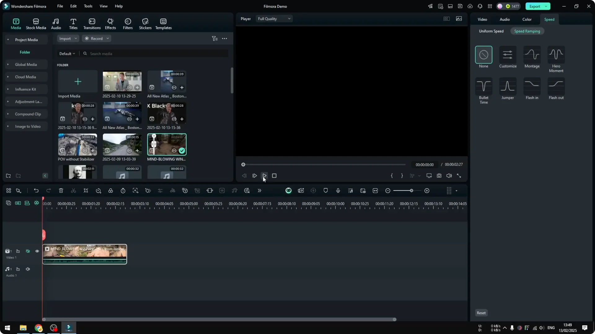 How to Reverse a Video in Filmora screenshot 1