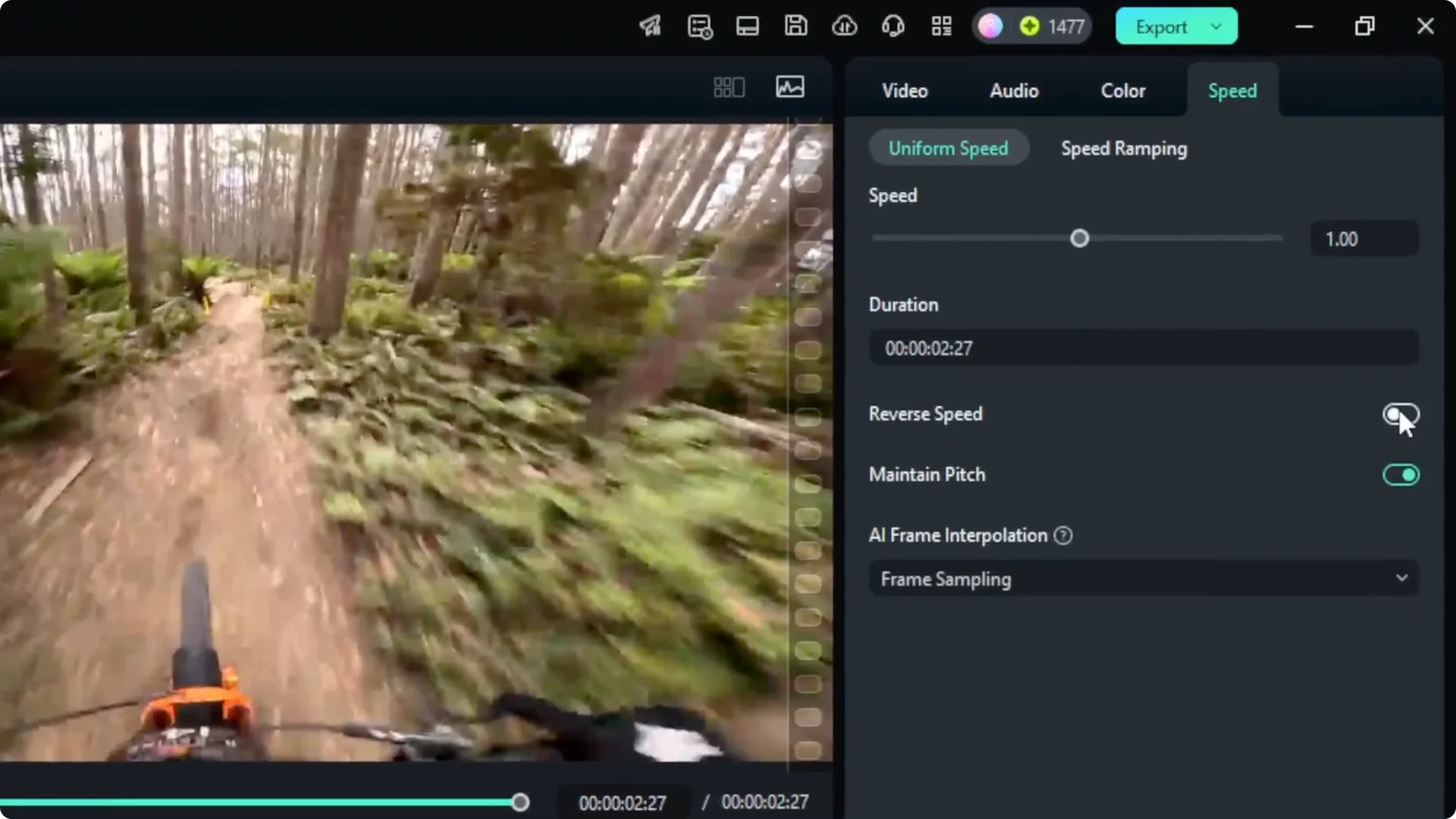 How to Reverse a Video in Filmora screenshot 6