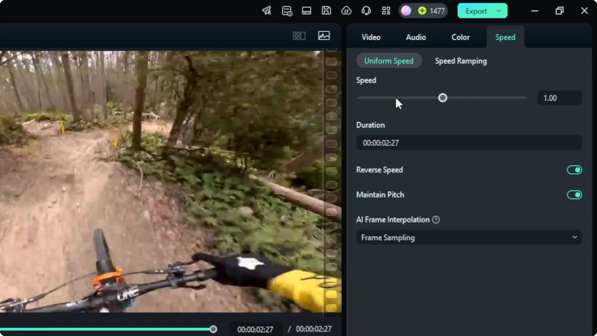 How to Reverse a Video in Filmora screenshot 7