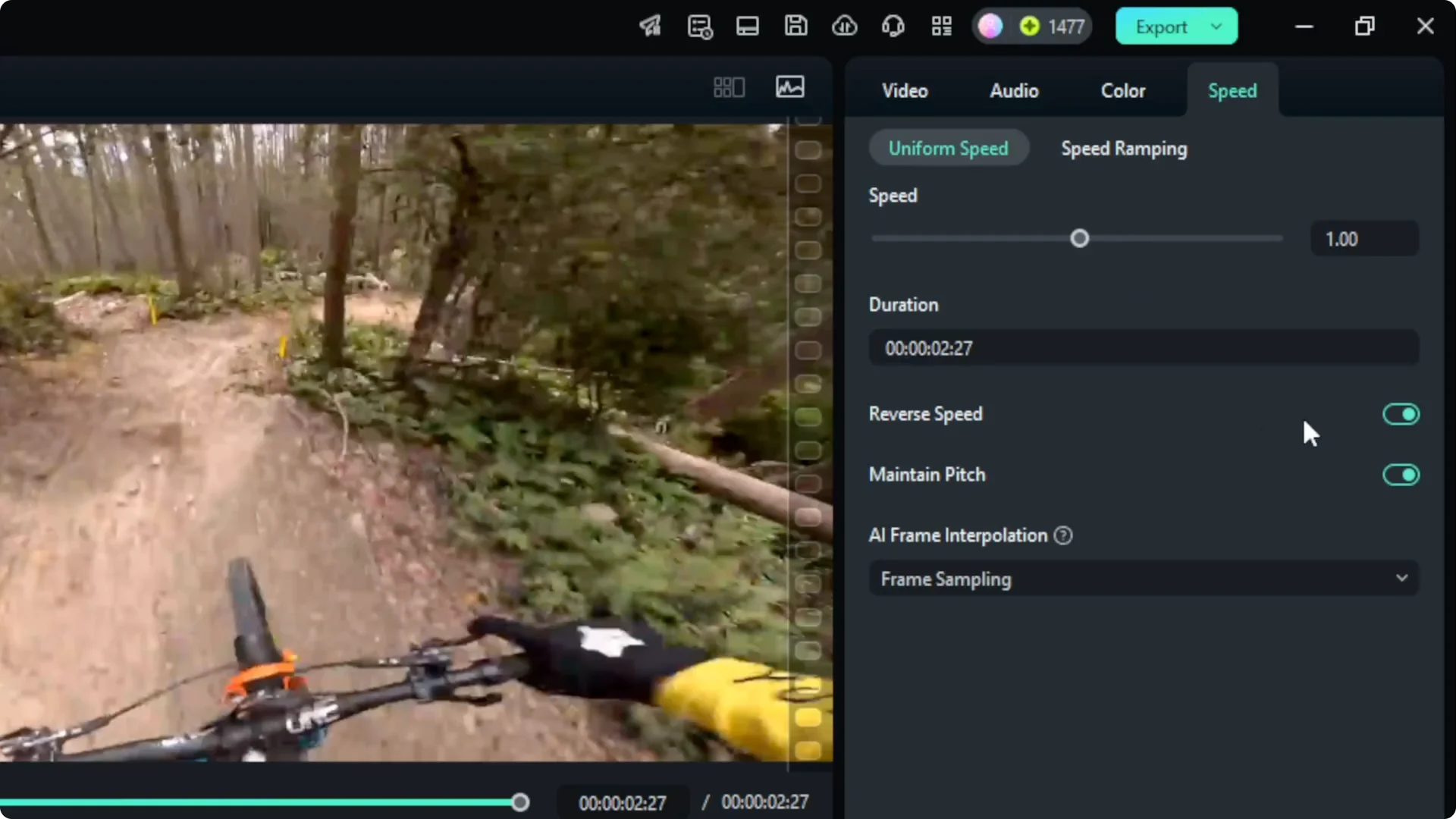 How to Reverse a Video in Filmora screenshot 8