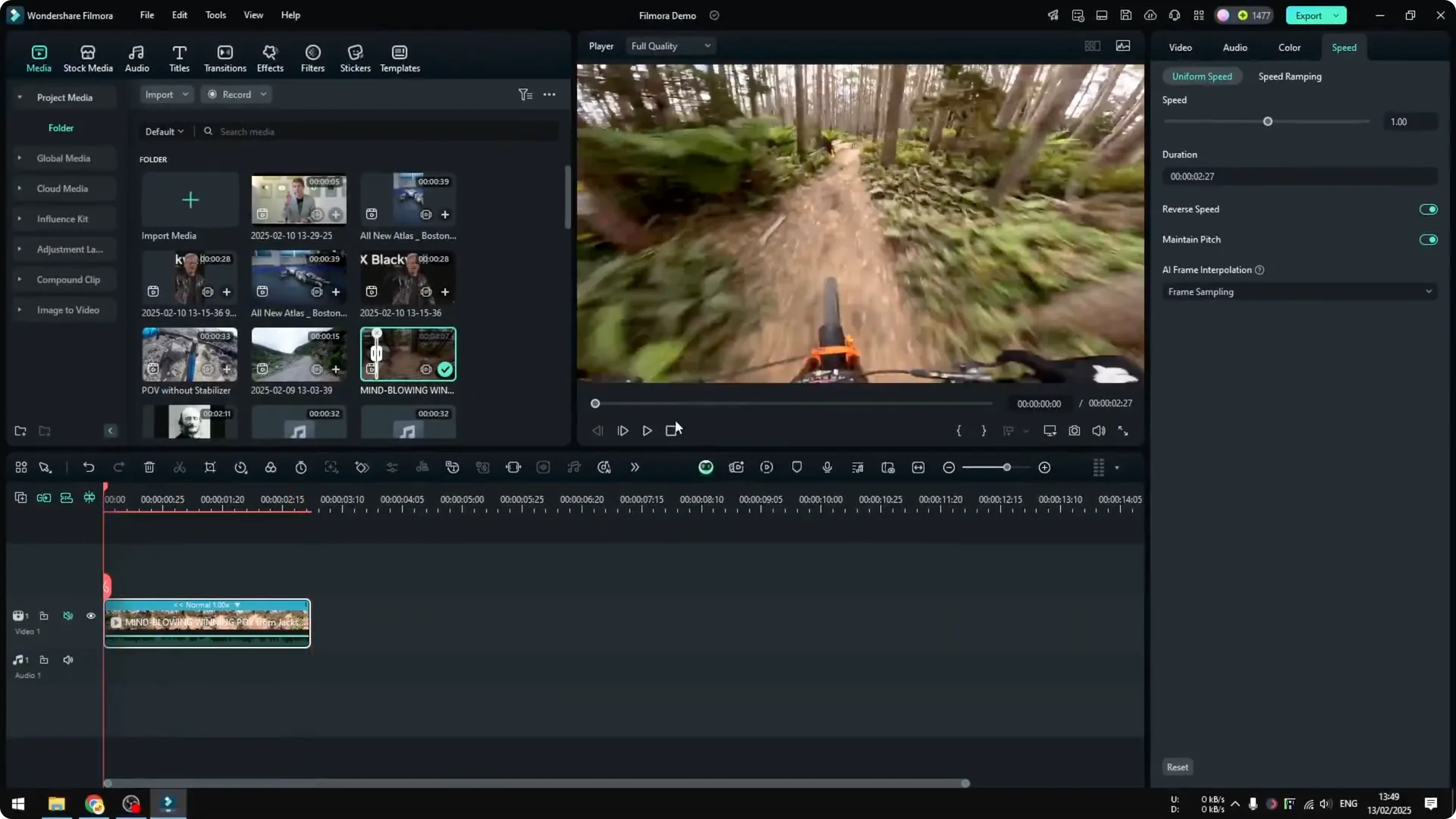 How to Reverse a Video in Filmora screenshot 9
