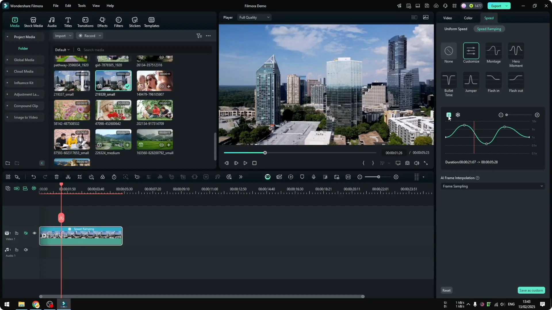 How to Speed Up or Slow Down Video in Filmora with Cinematic Look screenshot 10
