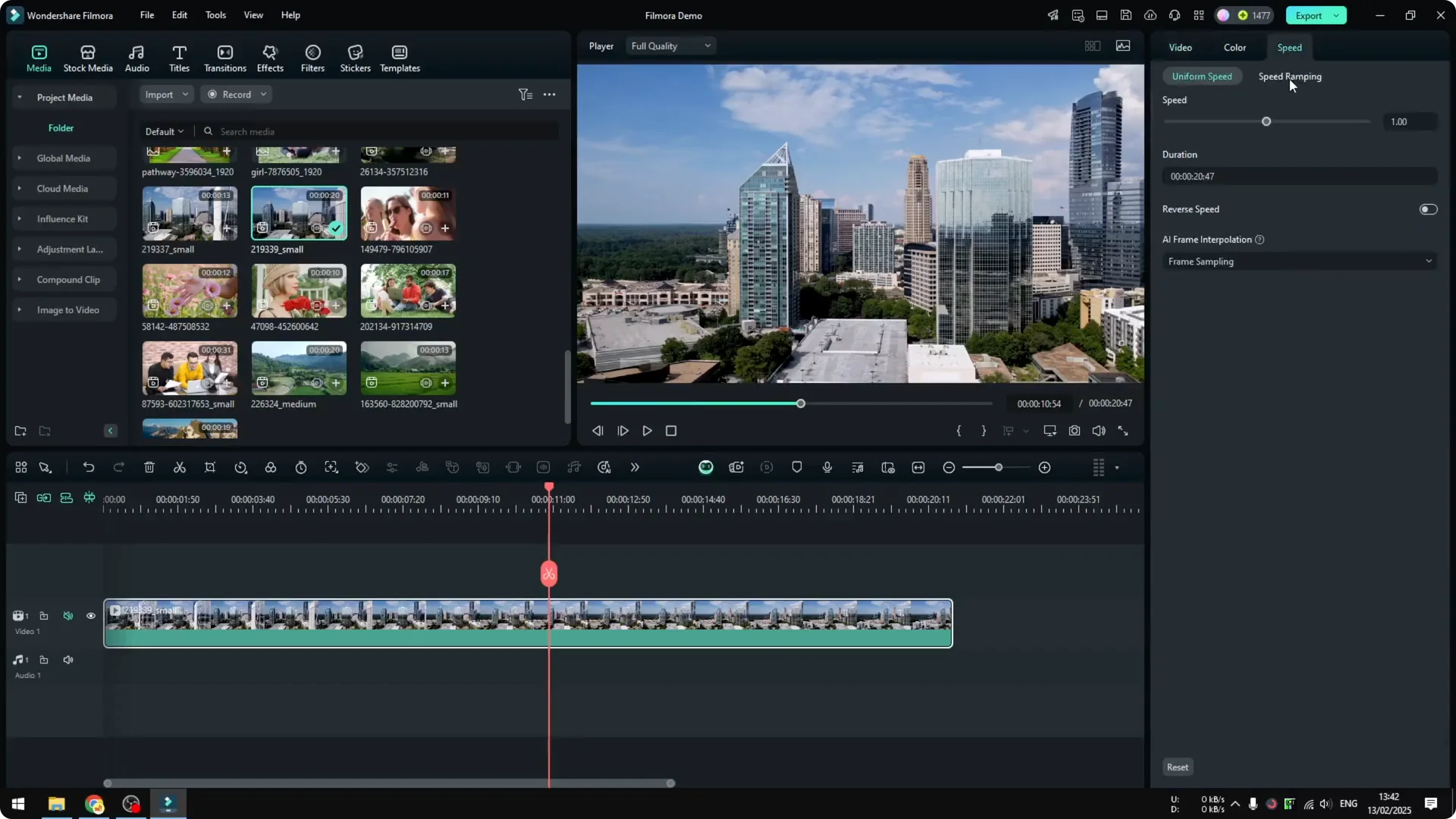 How to Speed Up or Slow Down Video in Filmora with Cinematic Look screenshot 6