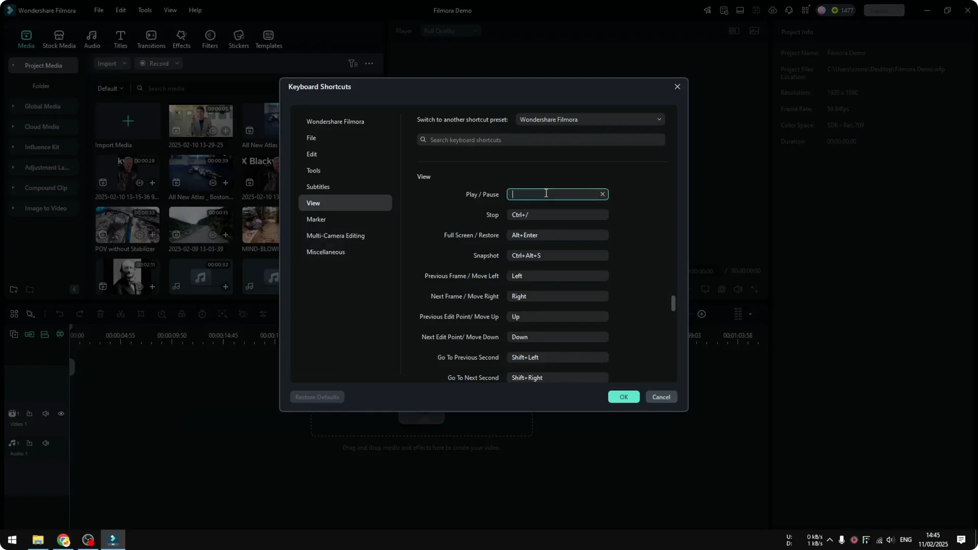 How to Switch Filmora Keyboard Shortcut to Adobe Premiere Pro screenshot 3