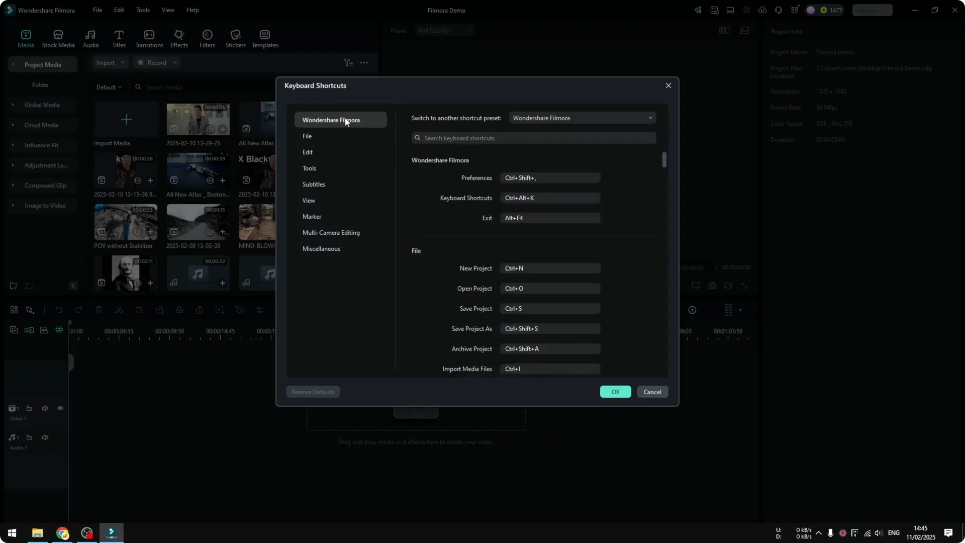 How to Switch Filmora Keyboard Shortcut to Adobe Premiere Pro screenshot 4