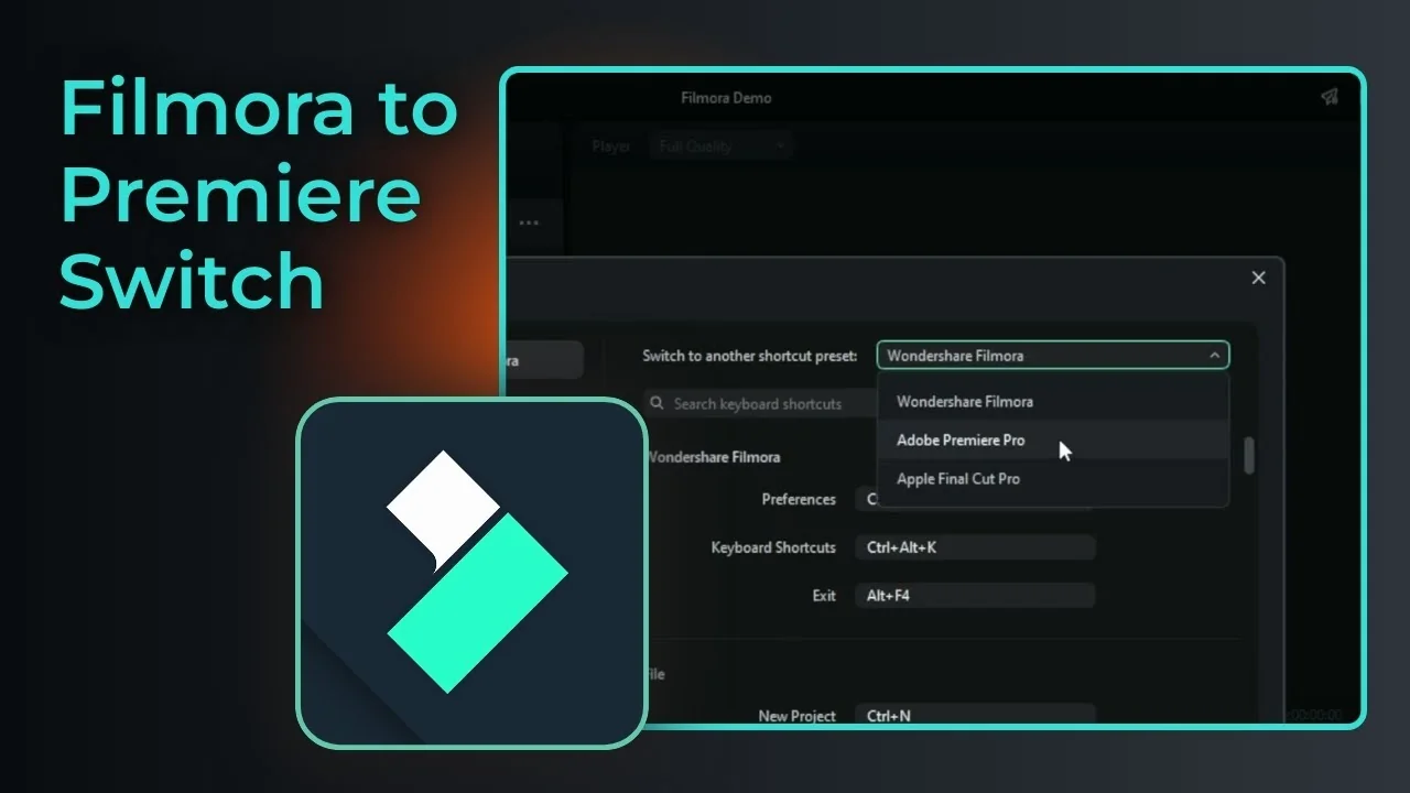 How to Switch Filmora Keyboard Shortcut to Adobe Premiere Pro - Featured Image