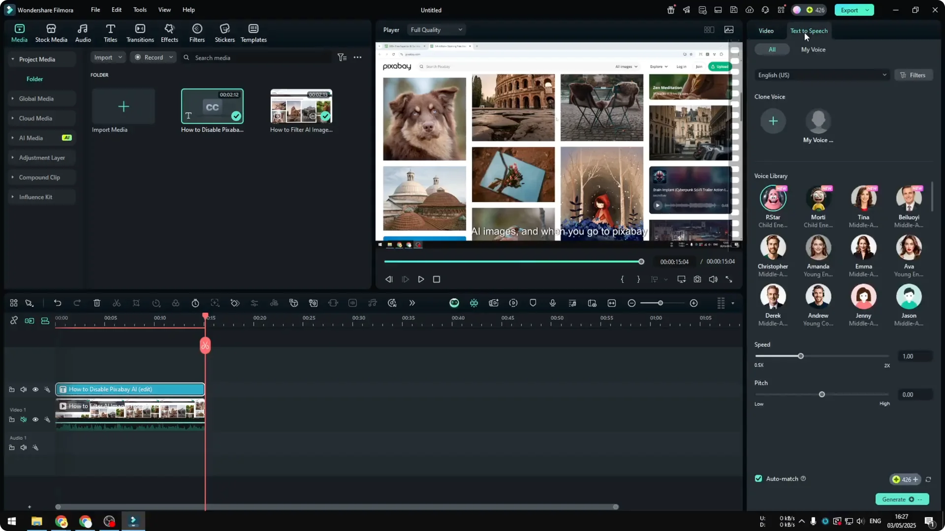 How to Use AI Text to Speech in Filmora Video Editor screenshot 7