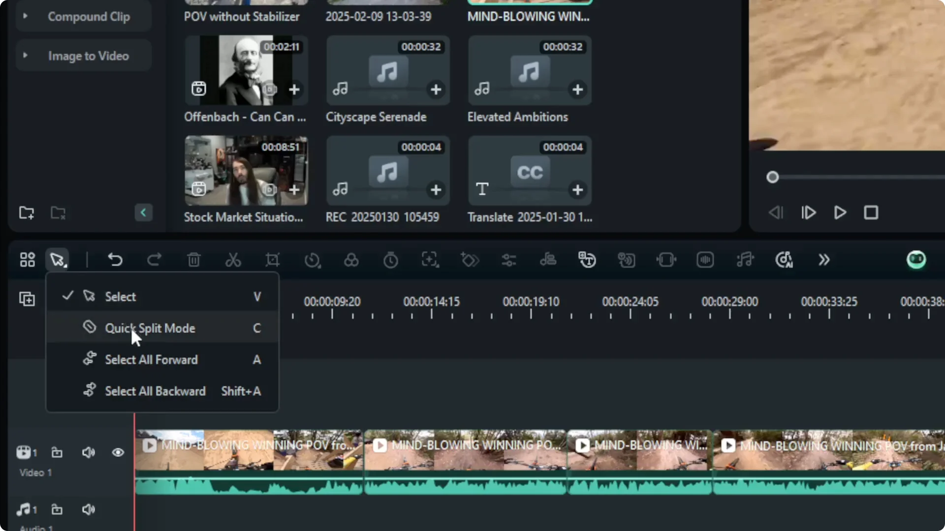 How to Use Quick Split Tool in Filmora to Cut Video screenshot 3