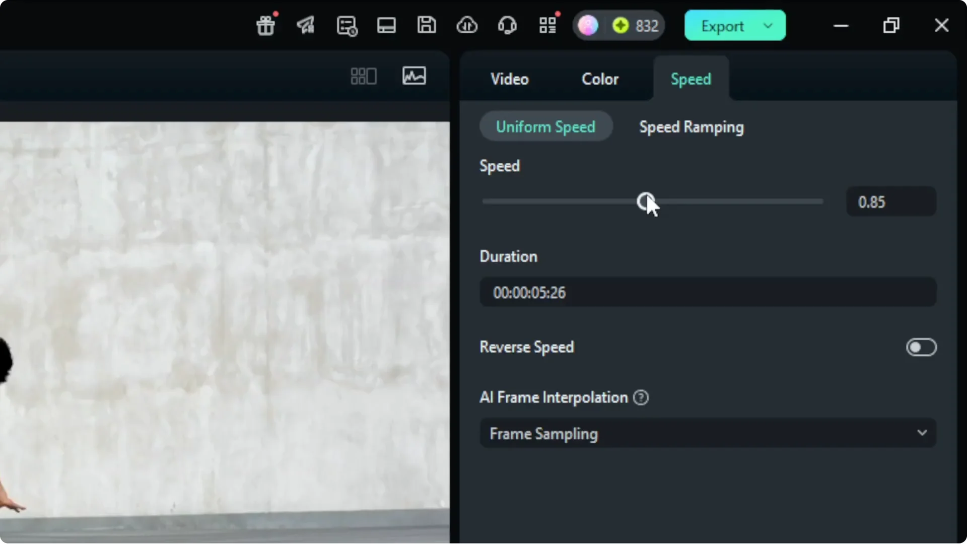 Turn Any Video to Slow Motion - Filmora AI screenshot 3