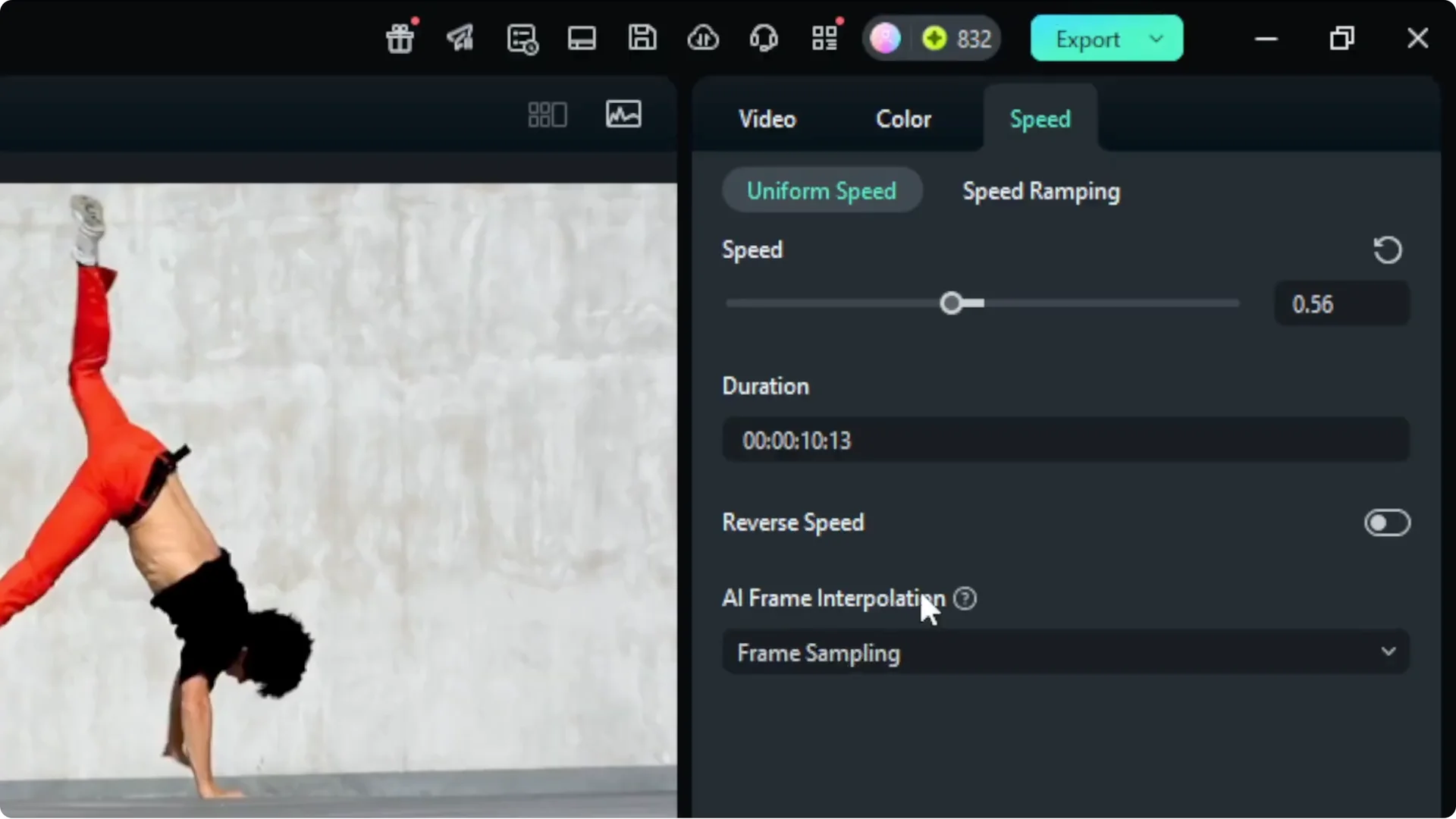 Turn Any Video to Slow Motion - Filmora AI screenshot 4
