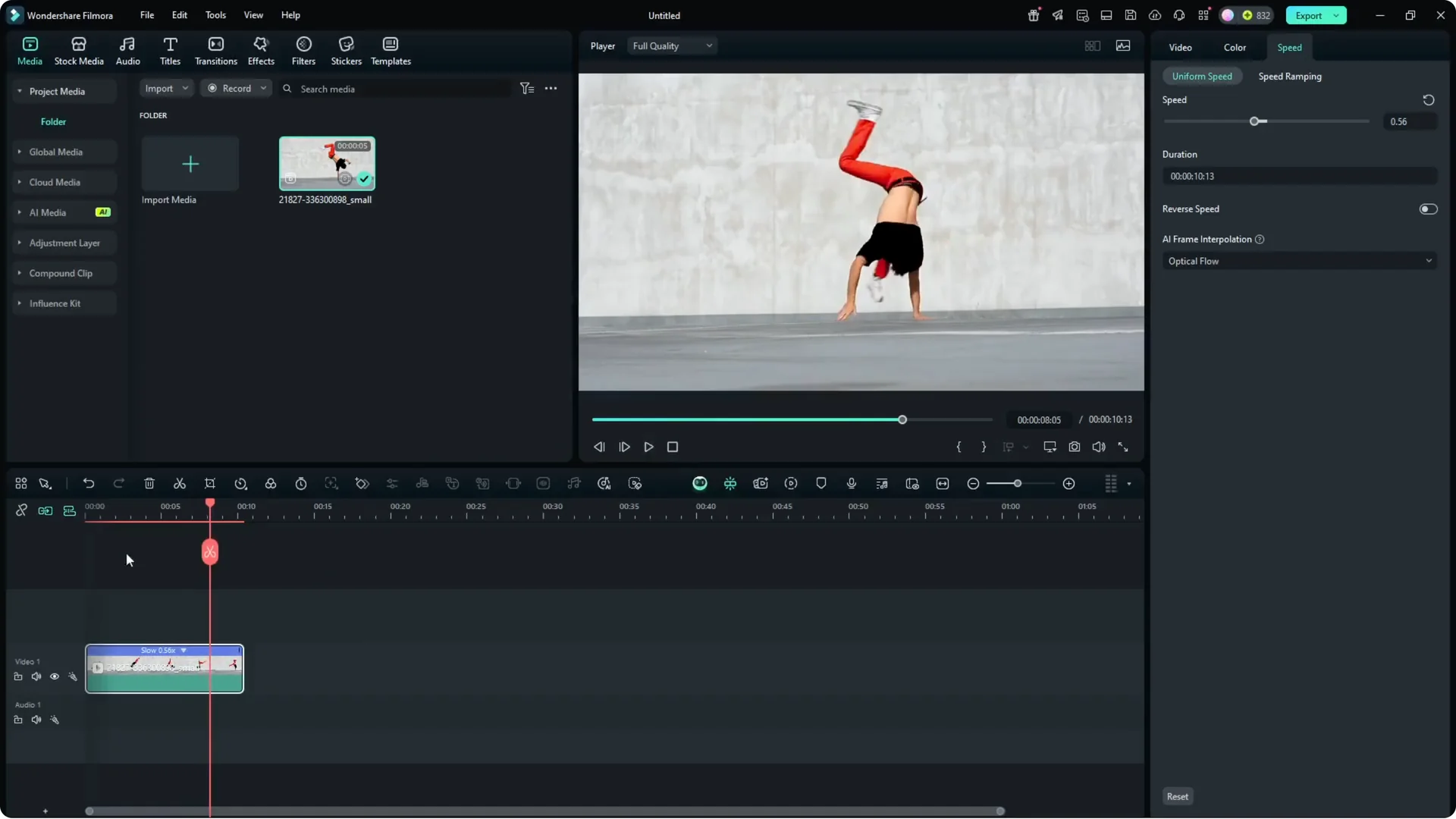 Turn Any Video to Slow Motion - Filmora AI screenshot 6