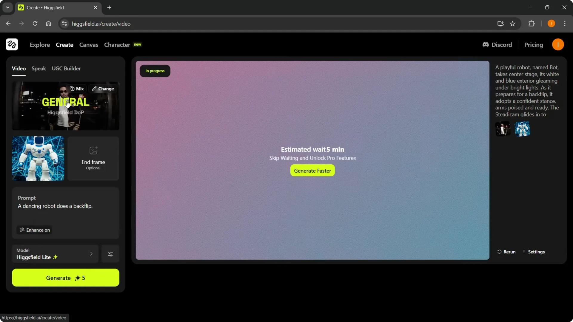 Creating VFX with Higgsfield AI: A Quick and Easy Guide screenshot 1