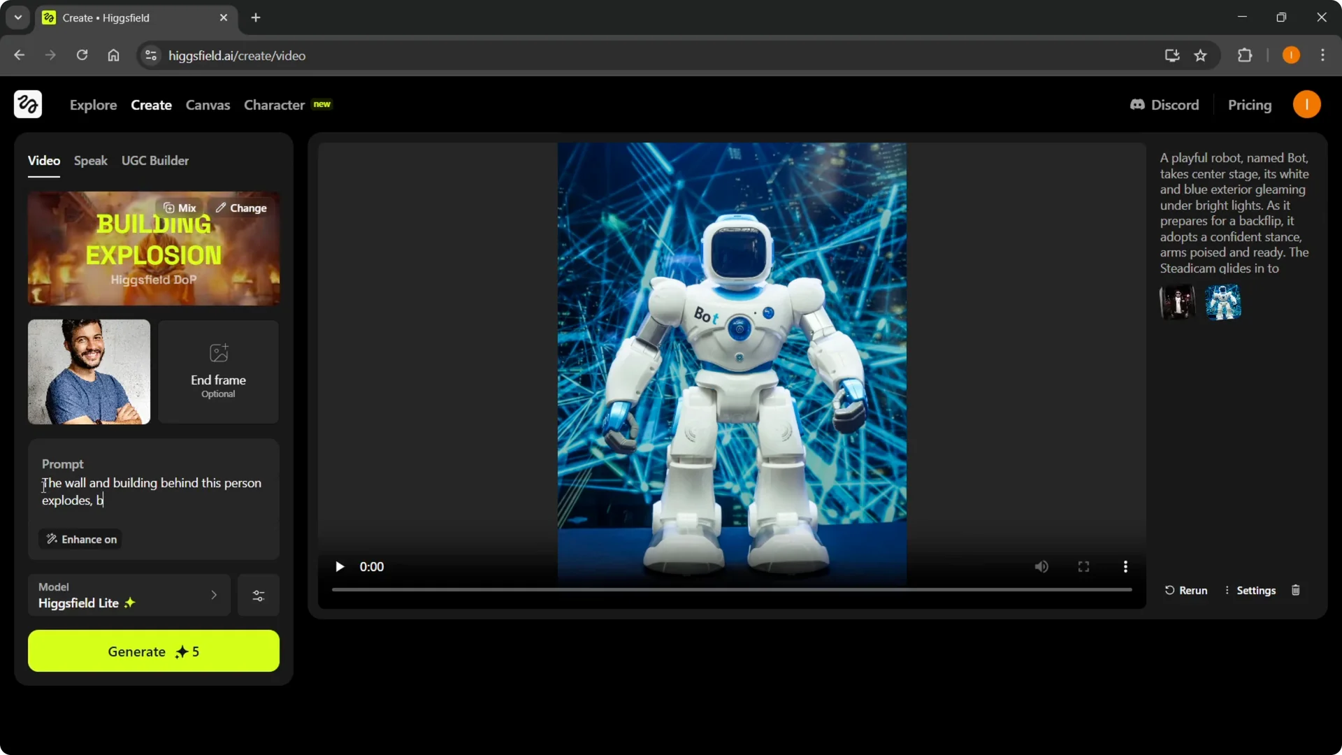 Creating VFX with Higgsfield AI: A Quick and Easy Guide screenshot 4