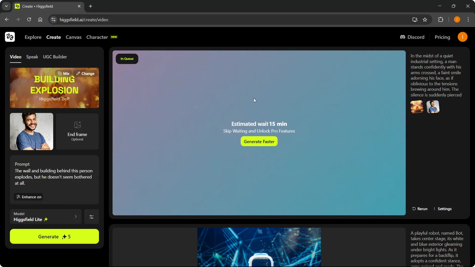 Creating VFX with Higgsfield AI: A Quick and Easy Guide screenshot 8