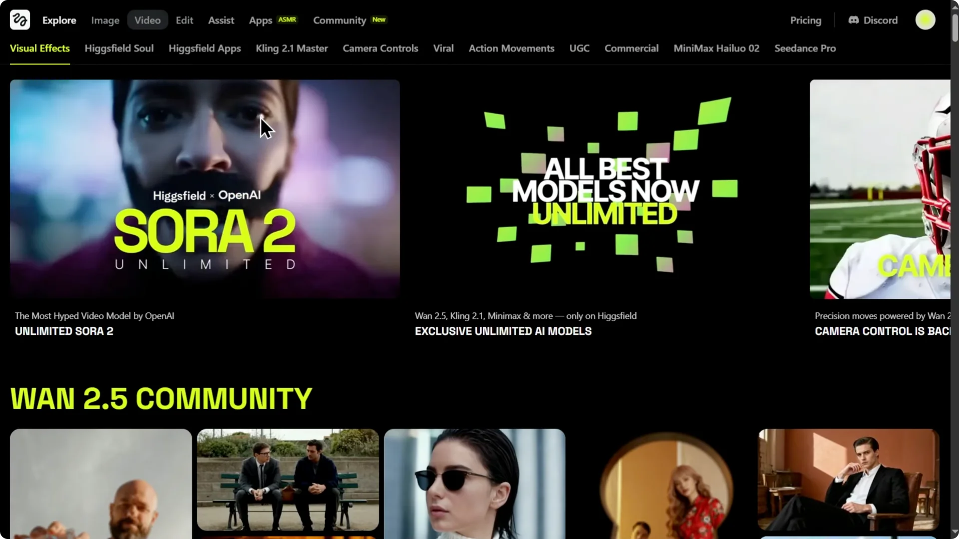 Higgsfield Sora 2 Pro: Unlimited Access & 10 Free Plans screenshot 1