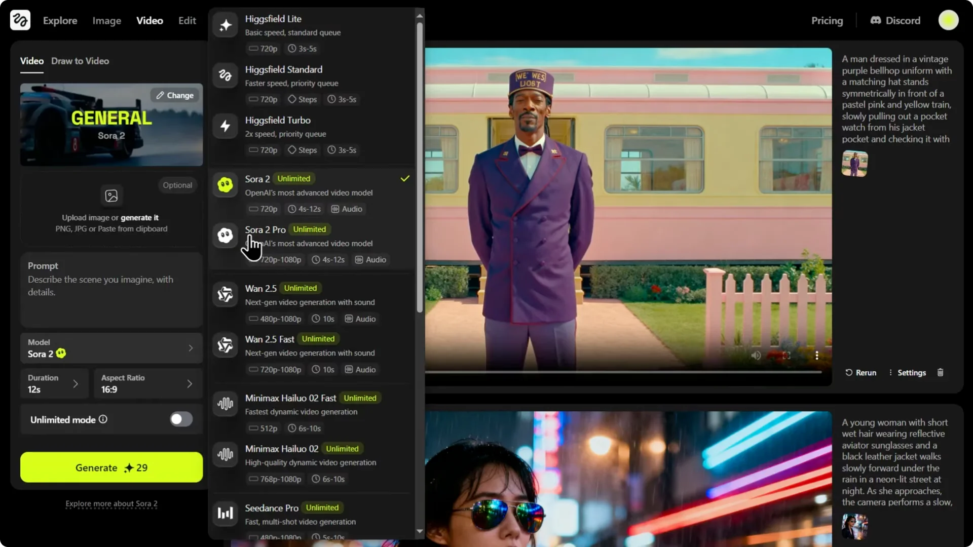 Higgsfield Sora 2 Pro: Unlimited Access & 10 Free Plans screenshot 3