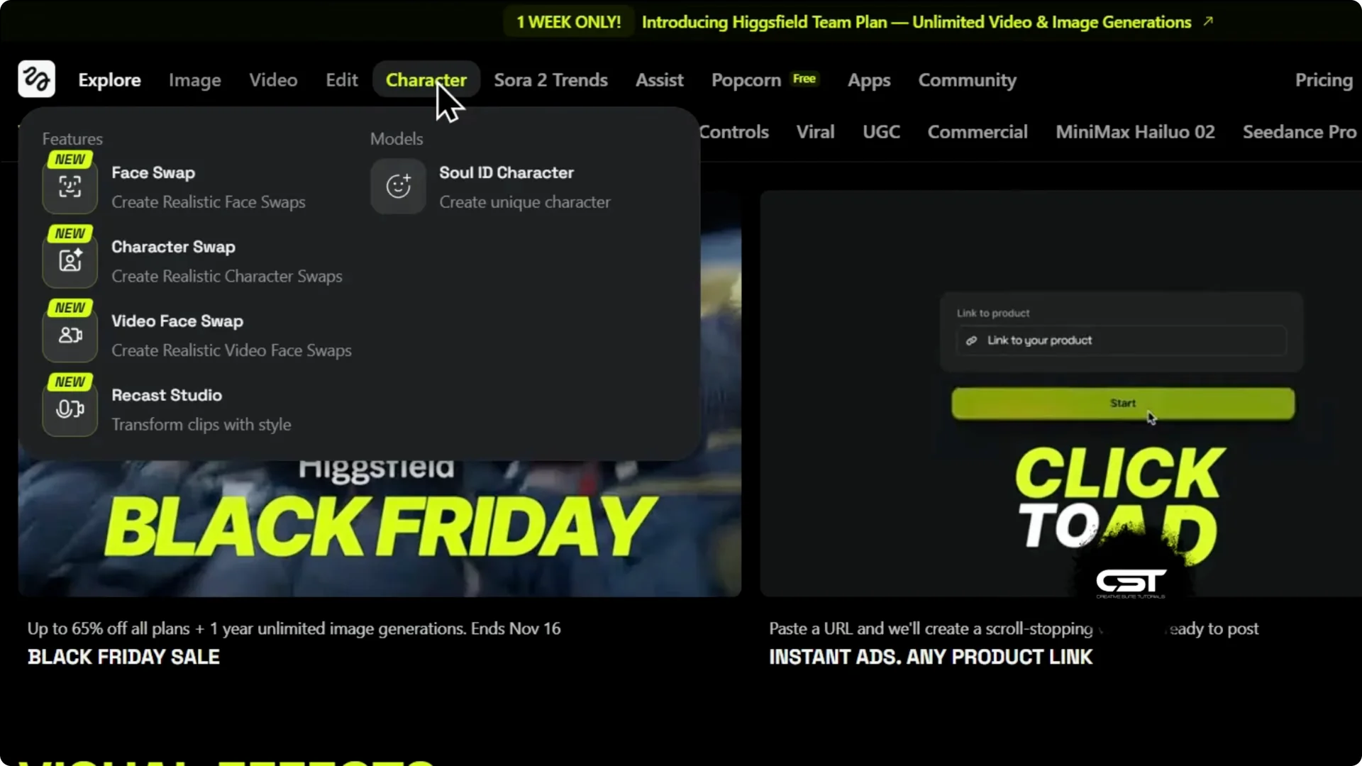 How I Transformed One Clip Using Higgsfield Recast Studio screenshot 1