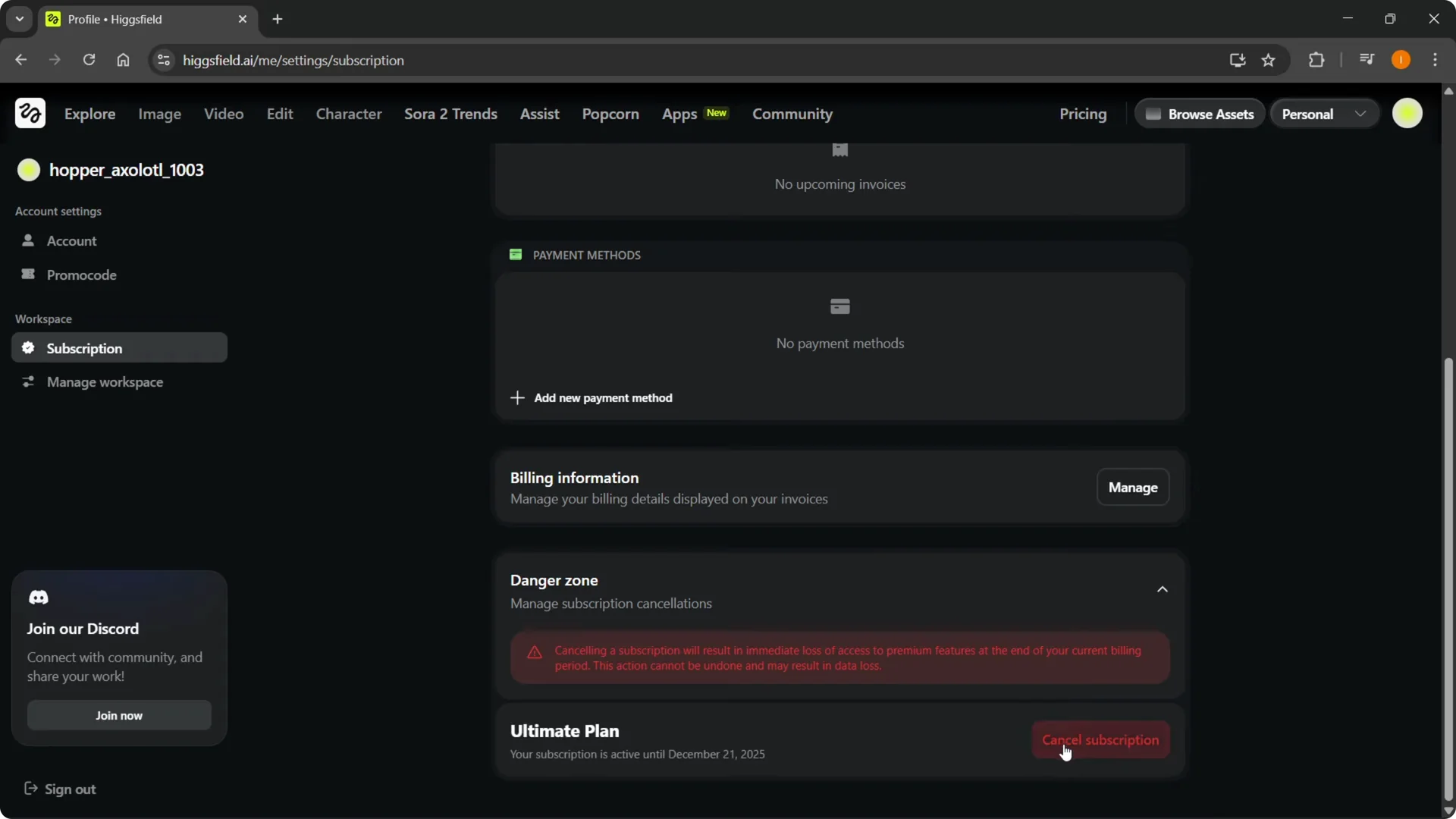 How to Cancel Your Higgsfield AI Subscription Quickly and Easily screenshot 7