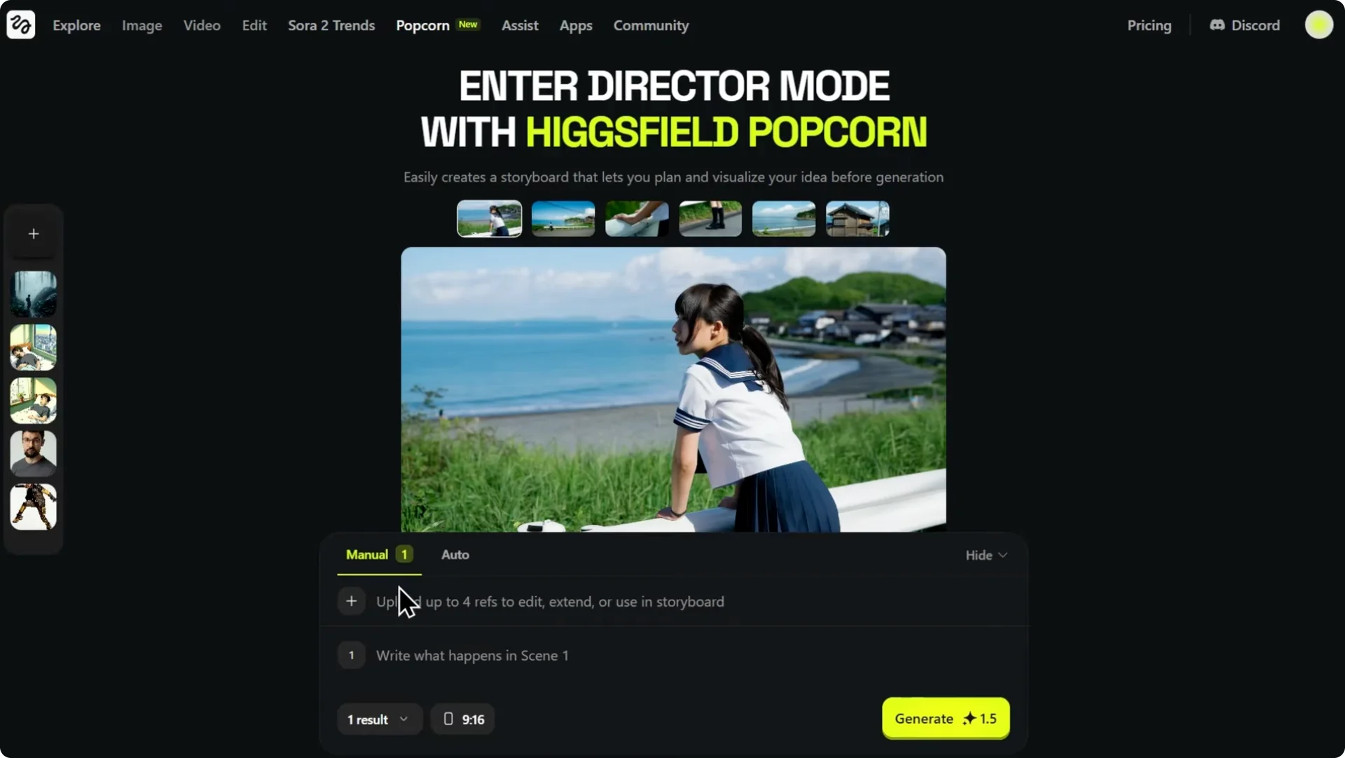 How to Create Effective Storyboards with Higgsfield Popcorn screenshot 2